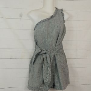 NAKED ZEBRA LINEN ROMPER SIZE L